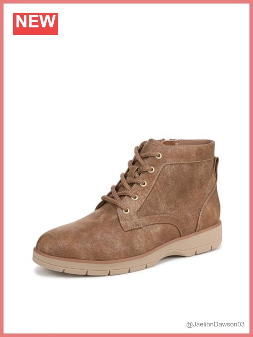 Faux Leather Lace-Up Ankle Booties with Zipper Entry, Anti-Odor Insole